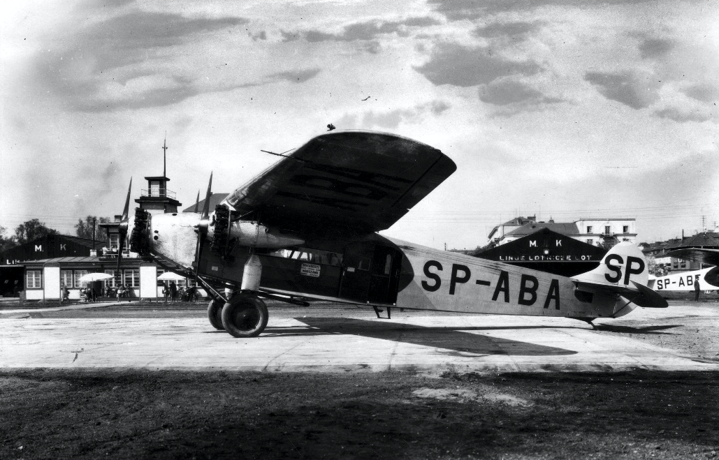 Fokker F.VII/3m SP-ABA na Lotnisku Mokotów. Zdjęcie LAC
