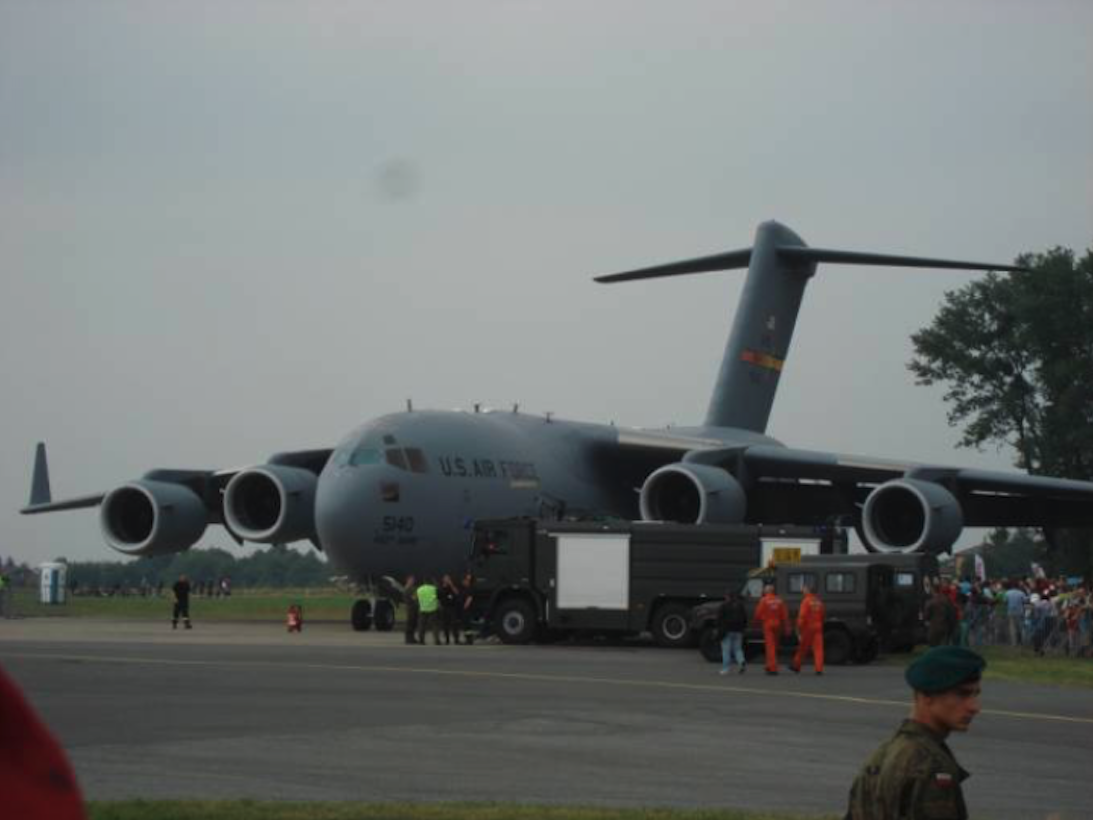 C-17 na Lotnisku Radom. 2009 rok. Zdjęcie Karol Placha Hetman