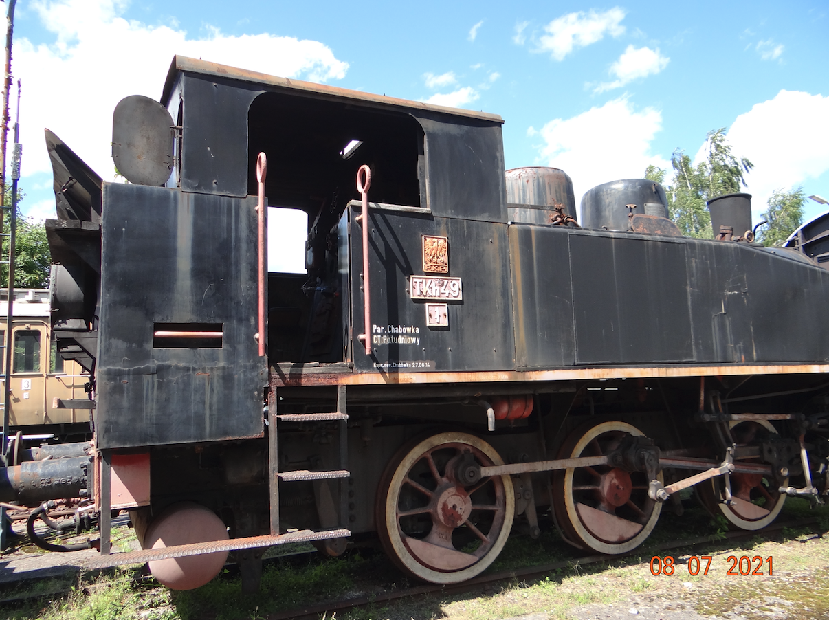 TKh49-1 steam locomotive in Chabówka. 2021. Photo by Karol Placha Hetman