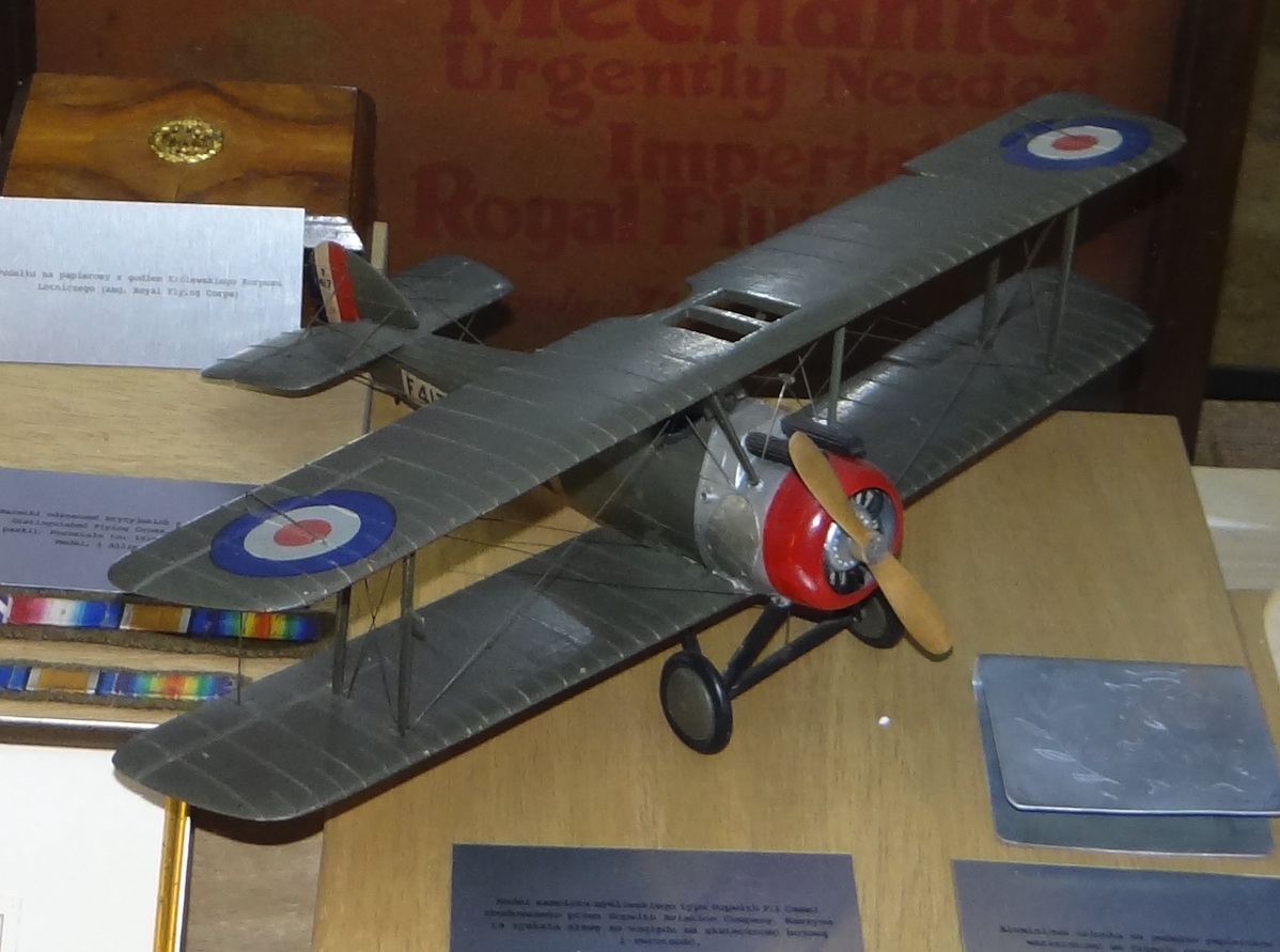 Model Sopwith F.1 Camel. Muzeum Lotnictwa Polskiego. 2017 rok. Zdjęcie Karol Placha Hetman