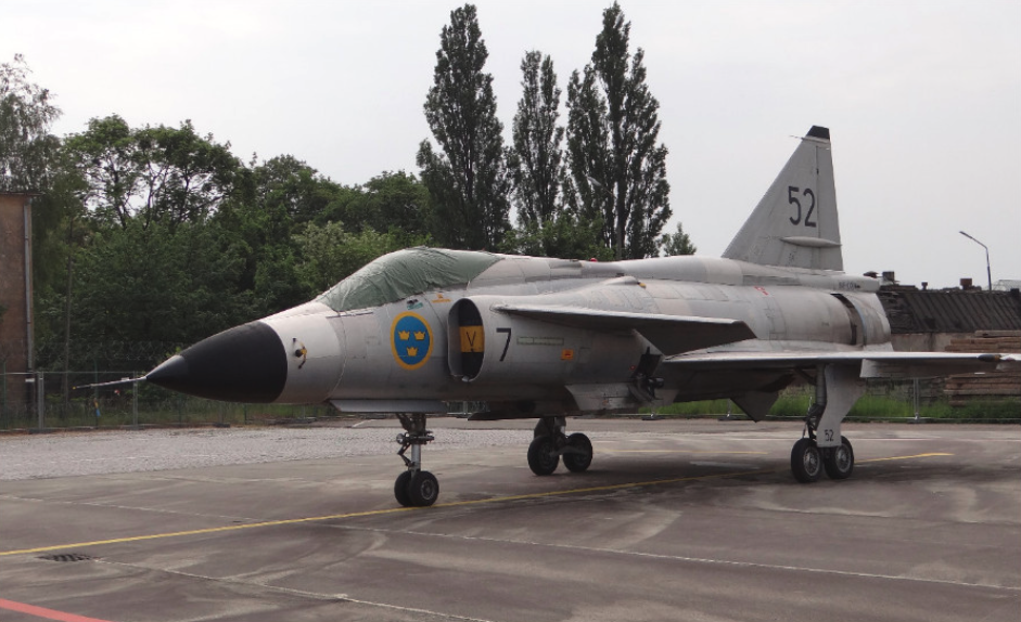 SAAB AJ-37 Viggen nb 52 rej SE-DXN. 2016 rok. Zdjęcie Karol Placha Hetman