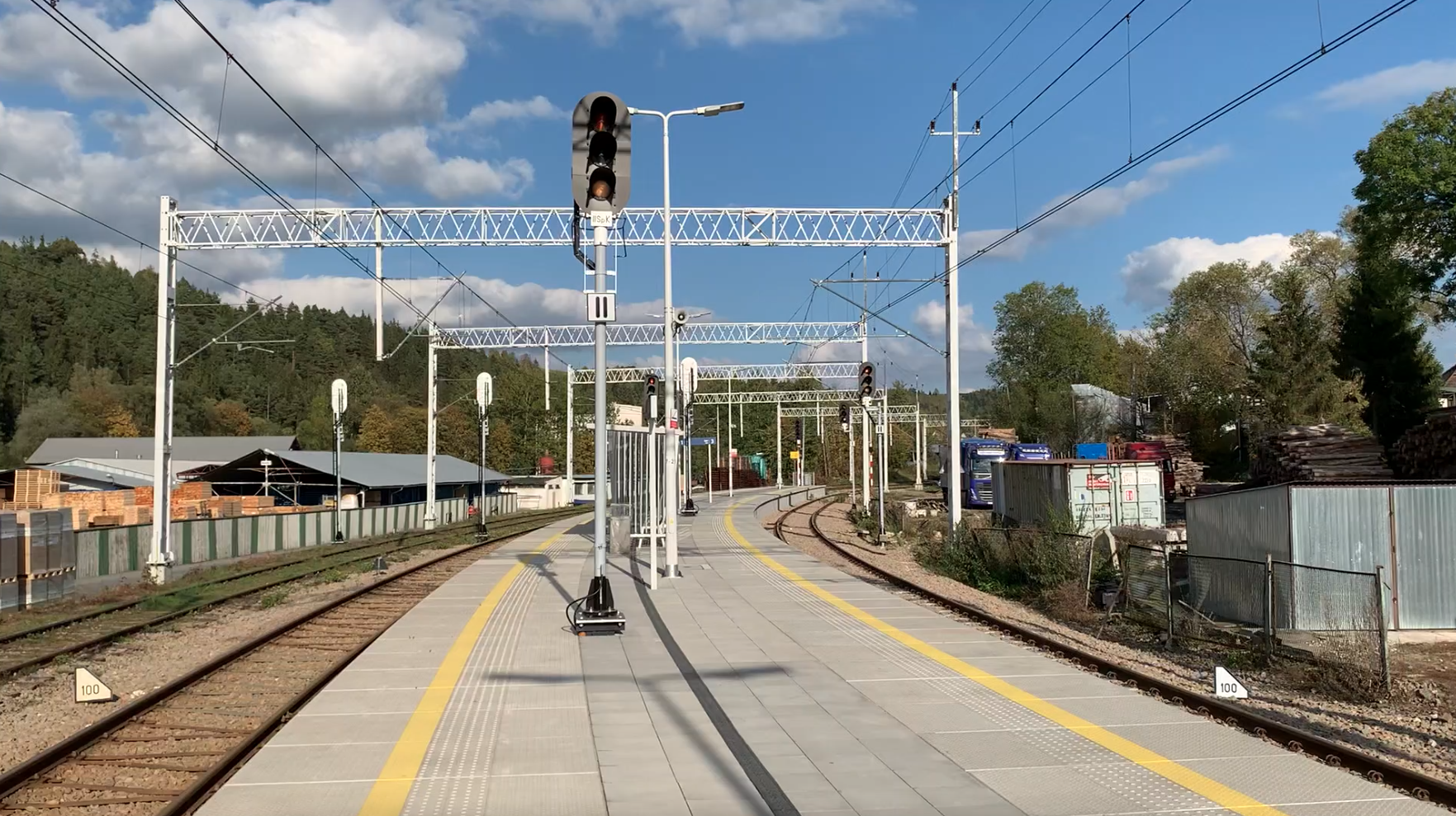 Jordanów railway station. 2022. Photo by Karol Placha Hetman