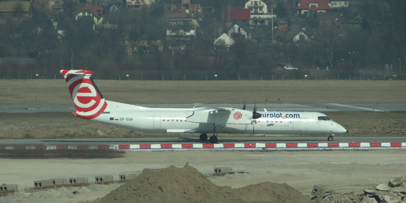 Bombardier DHC 8 Dash 8-400 Q SP-EQA, EuroLot. 2014 year. Photo by Karol Placha Hetman